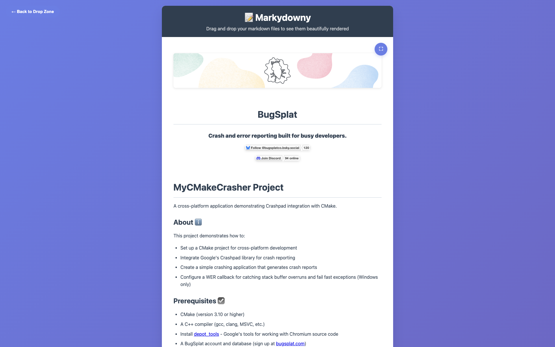 Markydowny markdown preview